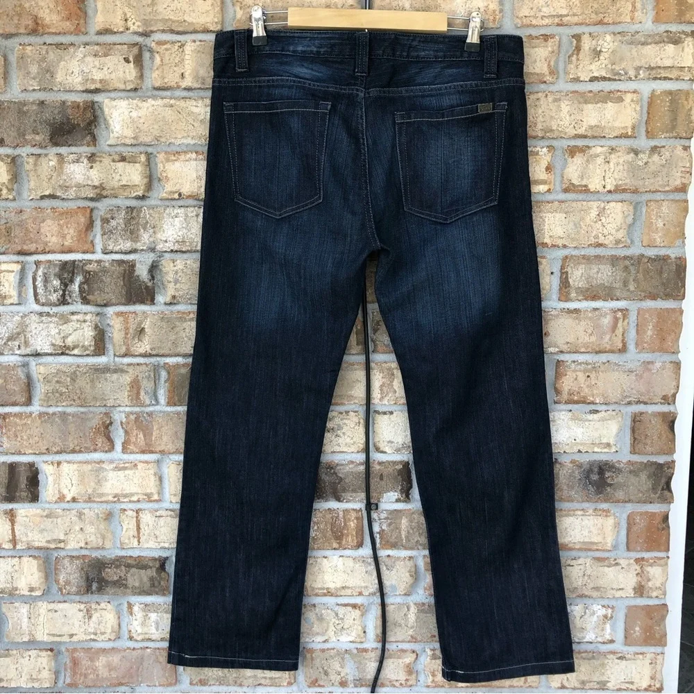 Vans RN96277 Cotton Blend Dark‎ Wash Whiskered Straight Leg Jeans Size 34